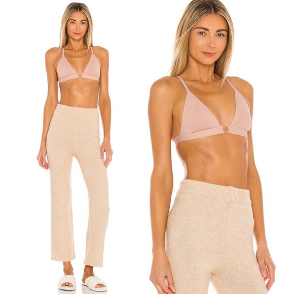 Nwt Free People‎ Oh Scuba Bralette Antique Shell Size XS Bra New With Tags Pink - Picture 2 of 2